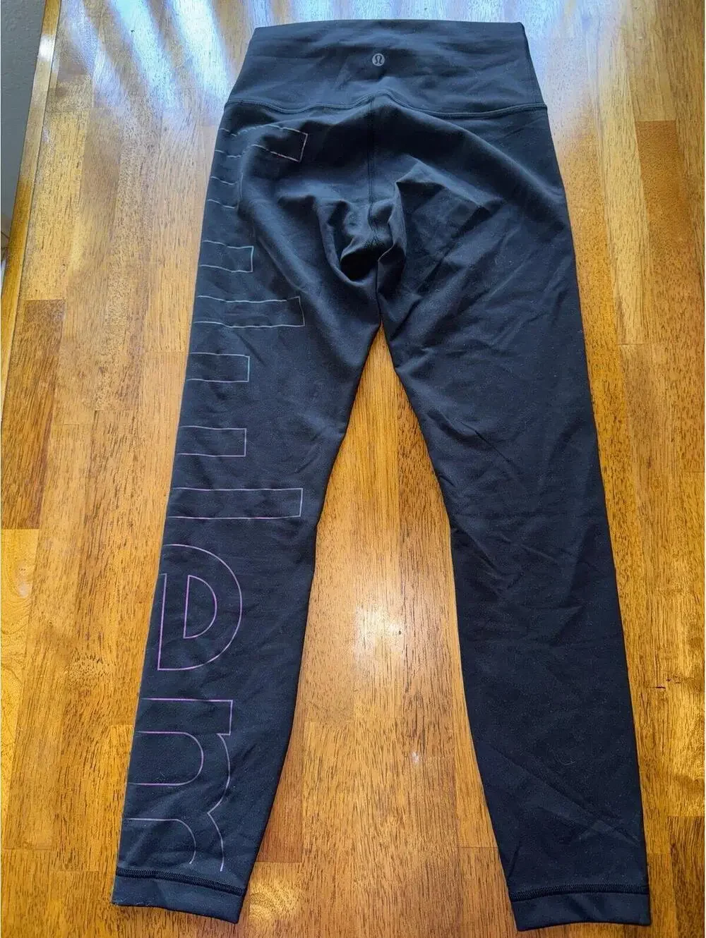 Lululemon Wunder Train High Rise 25” Graphic, Black, Iridescent Size 6 NWOT